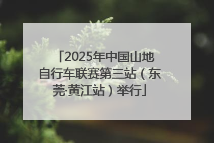 2025年中国山地自行车联赛第三站（东莞·黄江站）举行